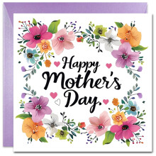 Printperfect - Mother's Day Card - Card For Mum - Special Mum Flowers Card - Mothers Day Card - Beautiful Floral Design - Just for Mums