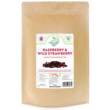 Raspberry & Wild Strawberry Loose Tea – Refreshing Fruit and Herbal Tea – with Hibiscus & Rose Peel & Chokeberry (175g)