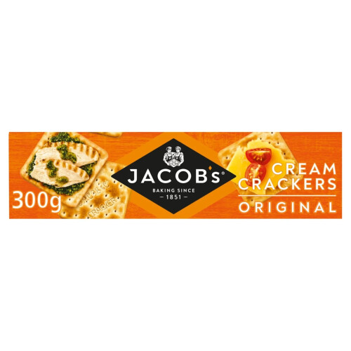 JACOB'S Original Cream Crackers, 300 g (Pack of 1)