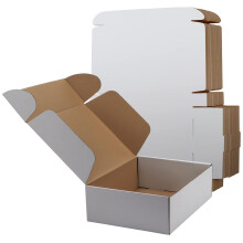 RLAVBL 20 Pack 12x9x4in(30.5x22.9x10.2cm) White Shipping Boxes Corrugated Cardboard Box for Packing Mailing