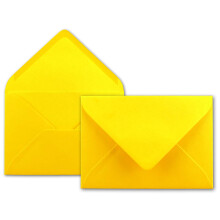 Neuser FarbenFroh 80g/m², B6 envelopes, 175 x 125 mm, Wet Sealing Gesamtparent 25 Umschläge Honey Yellow