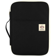 JAKAGO A4 Portfolio Conference Folder Waterproof Business Document Case Passport Holder Ipad Sleeve with Zip and Handles for Travel Meeting Office