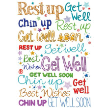 Piccadilly Greetings Modern Occasion Card Get Well - 7 x 5 inches