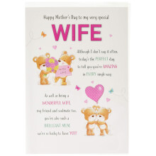 Piccadilly Greetings Piccadilly Greetings (A51321) Mother's Day Card Wife,Grey, 10 x 7 inches