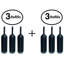 Vantamo Set of Two- 3-Pack Refills for Confidential Identity Theft Protection Roller Stamp Wide … (2 Refill Sets)