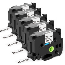 Fimax Tze-251 24mm Compatible with Brother Label Maker Laminated Tape 24mm Replacement for Brother P-Touch TZe251 TZ-251 for E550W PTD600 PTD400AD