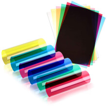 Acetate Sheets A4 OHP Sheet Colour Acetate Clear Film Plastic Light Filter Gel Reading Aid Red, Yellow, Blue, Pink, Green