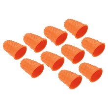PATIKIL 0.71x1.14 Inch Rubber Finger Tips, 10 Pack Silicone Thumb Fingertip Protector Covers Guard Pads Thimble Grips for Office Counting Sewing