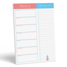 Sweetzer & Orange Meal Planner Magnetic Pad | 7x10 inch Notepad for Organized Weekly & Daily Planning