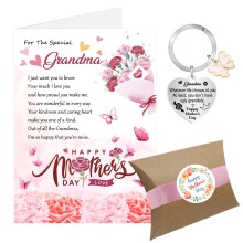 Mothers Day Card for Grandma, Mothers Day Grandma Gifts, Grandma Mothers Day Card from Grandchildren with Envelope