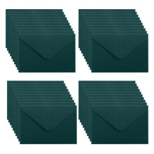 WYAN Mini Envelopes-40 Pack 15 * 10cm Dark Green Classic Flap Envelopes,Small Parts Envelopes,for Gift,Greeting