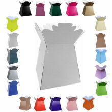Glossy Vibrant Bouquet, Flower Box/Vase - Transportation Display, Presentation Boxes (1, White)