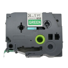 BROVACS 1 Pack White on Green Label Tape Compatible for Brother P-Touch TZ 755 TZe 755 24mm 1" OPA1175E