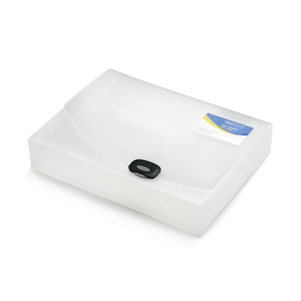 Photos - File Folder / Lever Arch File Rapesco 0714 Box File/Rigid Wallet, 60 mm Capacity for up to 600 Pages, A4, Clear 