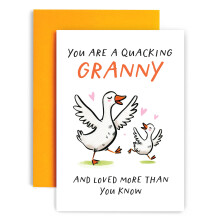 Huxters Birthday Day Card for Granny Mother's Day Card - You are a Quacking Granny Goose - 14.8cm (Granny)
