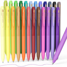 Four Candies Quick Dry Ink Colored Pens Set, 24 Colors Retractable Gel Pens, 0.7mm Fine Point Colorful Pens for Note Taking & Drawing