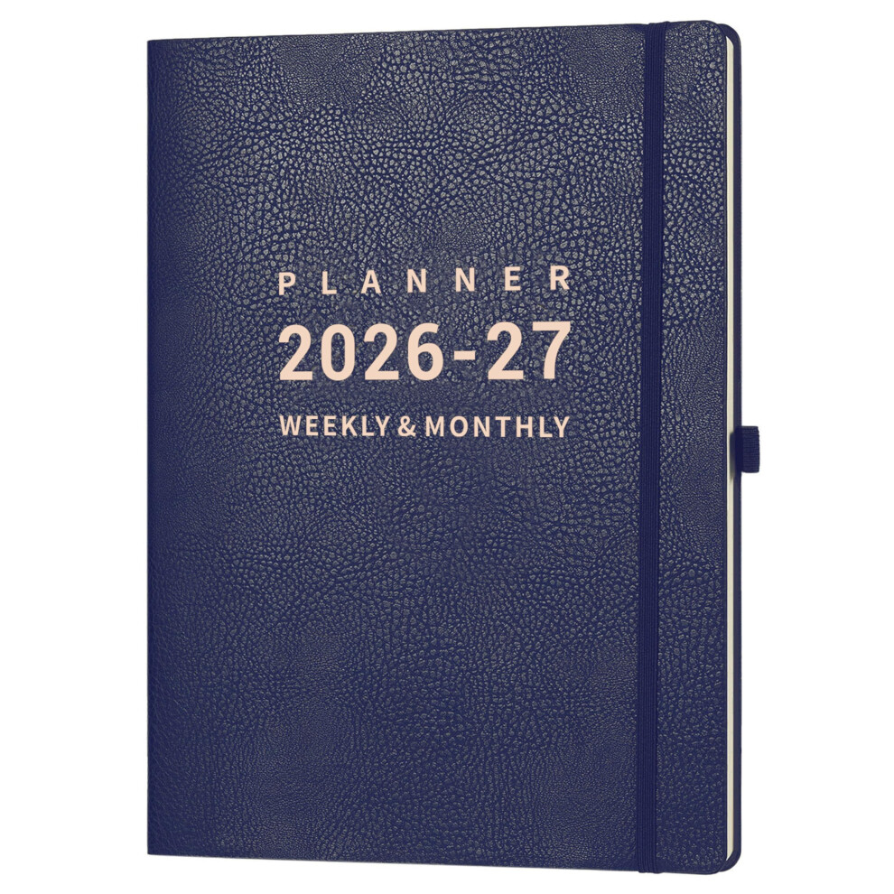 Photos - Other Office Equipment Academic Diary 2027 - A4 Diary 2027 Week to View from Aug. to Jul. 2027, Soft Blue Leather Cover, 21.7 x 28.3 2026
