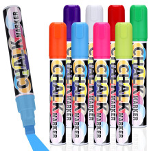JIANTA Jumbo Liquid Chalk Pens, 8 Colours Washable Window Chalk Markers with 10mm Thick Tips, Big Chalkboard Markers