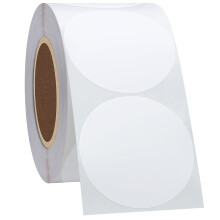 Hycodest 51mm Circle Thermal Sticker Labels, Multi-Purpose Self-Adhesive Round Direct Thermal Labels for Labels Printer 750 Pcs White