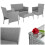 Gartenmöbelset aus grauem Rattan - 2 Stühle, Sofa, Tisch 2