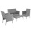 Gartenmöbelset aus grauem Rattan - 2 Stühle, Sofa, Tisch 5
