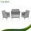 Gartenmöbelset aus grauem Rattan - 2 Stühle, Sofa, Tisch 9
