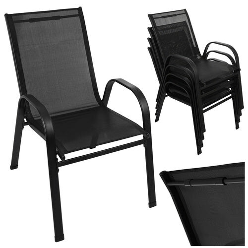 Gartenstühle, 4er-Set, stapelbar, UV-beständig 1