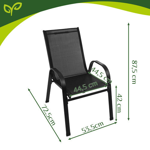 Gartenstühle, 4er-Set, stapelbar, UV-beständig 2
