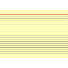 Brunnen 102250110 Index Cards A5 Lined Pack of 100 Shrink-Wrapped Yellow