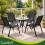 Gartenstühle, 4er-Set, stapelbar, UV-beständig 10
