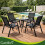 Gartenstühle, 4er-Set, stapelbar, UV-beständig 11