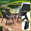 Gartenstühle, 4er-Set, stapelbar, UV-beständig 13