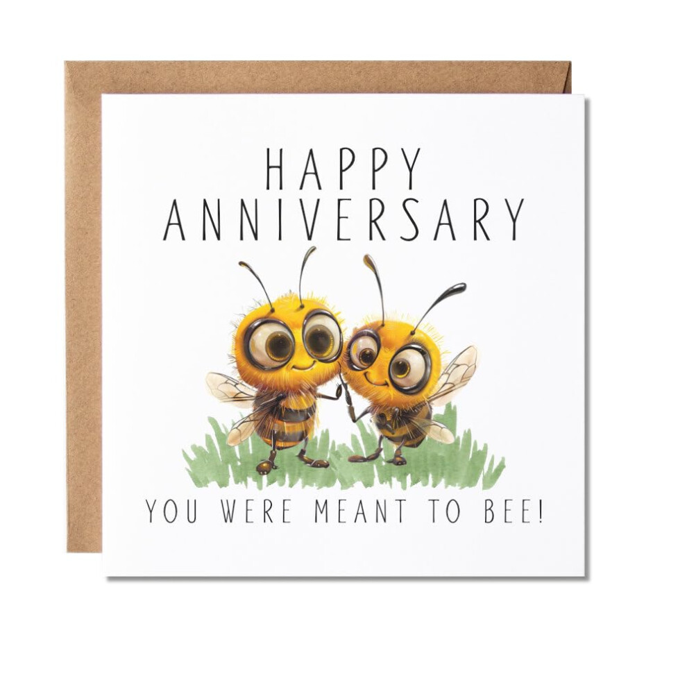 Maise & Rose Anniversary Card For A Special Couple | Happy Anniversary You Were Ment To Be | Cute Wedding Anniversary Card | P175