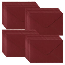 WYAN Mini Envelopes-40 Pack 15.7 * 10.7cm Burgundy Classic Flap Envelopes,Small Parts Envelopes,for Gift,Greeting