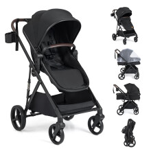 3-in-1-Faltkinderwagen mit wendbarem Sitz und verstellbarer Rückenlehne