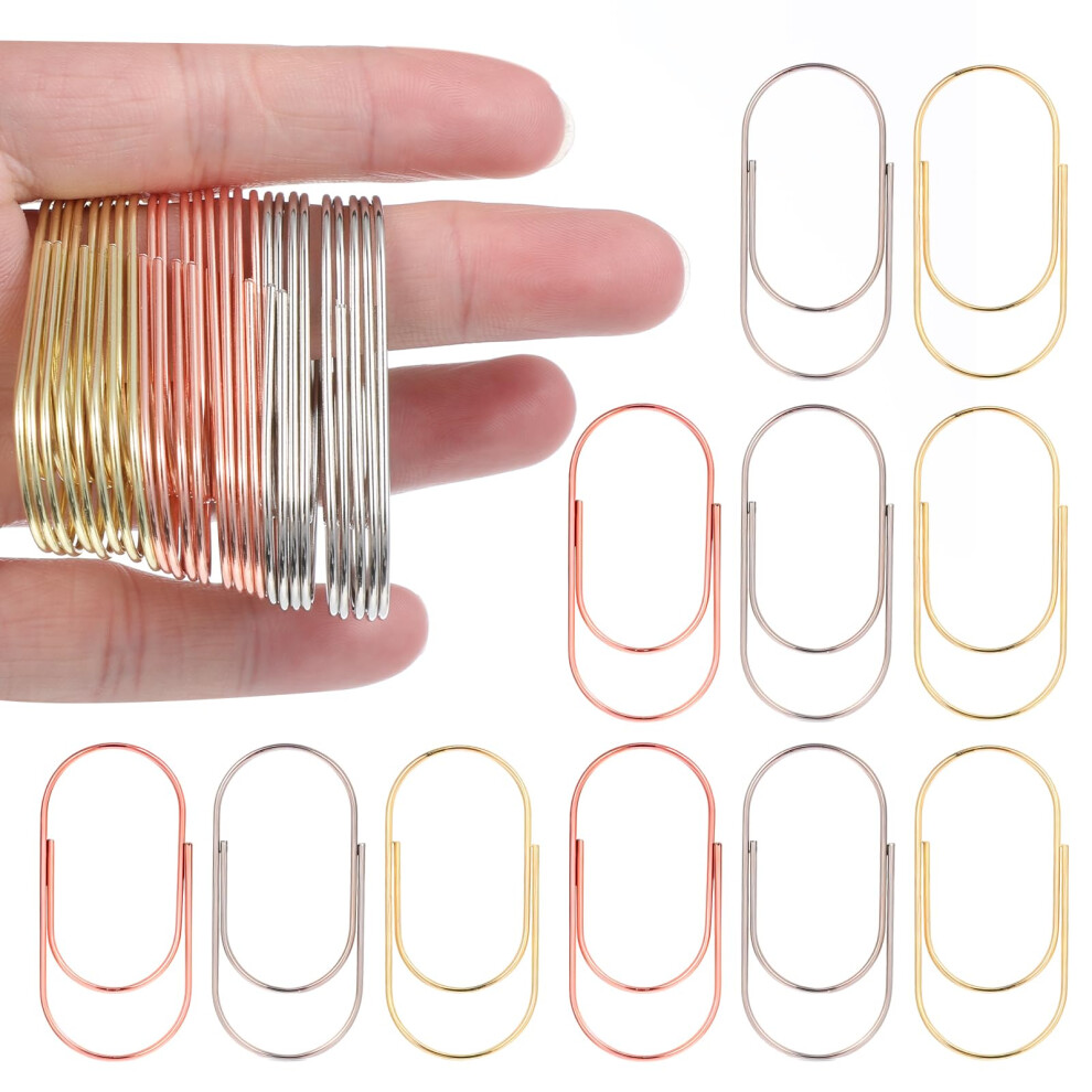 30 Pcs Large Paper Clips 3 Colors Big Jumbo Paperclips Huge Paper Clips Smooth Non Skid Multicolored Mega Giant Colored For Office School Document 5051227186034