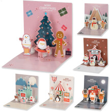 Sumairs 3D Christmas Card Pop-Up Card, Pack of 6 2024 Christmas 3D Greeting Card with Envelope
