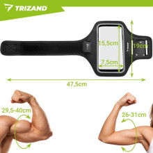 Telefoonhoesje met armband voor hardlopen, waterdicht, touchscreen, 7 inch