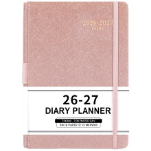 Academic Diary 2026 2027 - A5 Page a Day Diary 2026 2027 from July 2026 to June 2027, with Monthly Tabs, Inner Pocket, Banded, 14.5 X 21 cm