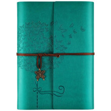 OMEYA Leather Journal Notebook, Travel journals for Women, refillable Butterfly Notebook Lined Personal Diary Writing Notebook Gifts A5 16.5 x 23.4cm
