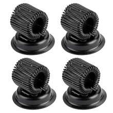 BSTKEY 4 Pcs Magnetic Pen/Pencil Holders with Adjustable Spring Loop, Removable Stainless Steel Clip, Fit Any Size Pens/Markers - Whiteboard, Black