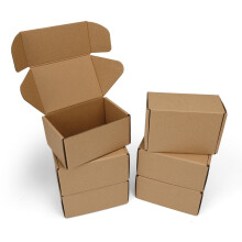 HORLIMER 6 Pack Shipping Boxes 152x100x76 mm (6x4x3 inch), Brown Corrugated Cardboard Boxes for Small Item Packaging, Secure Storage and Business