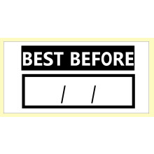 EJI Labels. 200 Best Before Stickers. Date Labels for Food. 50 x 25mm. Best Before Labels