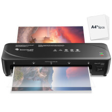 Bonsaii A4 Laminator Machine with Never Jam Technology, Dual Heat Settings, High-Speed Laminating, Max 230mm Width (A4 Size) - Ideal for Home, Office