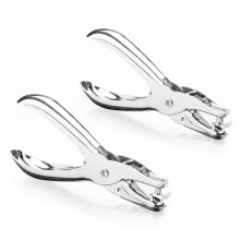 Jaimela Small Hole Punch[2 Pcs], 3mm and 6mm Single Hole Punch, for Crafts Paper Scrapbooking Card Tags, 10 Pcs Book Ring