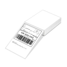 JeeJaan 100 of Fanfold Thermal Label 4x6 Sticky Labels 100 x 150 mm Self-Adhesive Direct Shipping Labels Works with Zebra TSC Toshiba Citizen Label