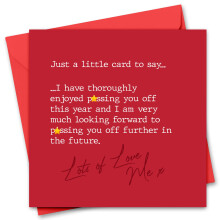 Funny Rude Joke Valentine's Day Card for Him or Her - Valentine's Day Card for Girlfriend, Boyfriend, Husband or Wife