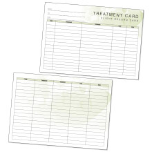 Generic Treatment Additional Client Record Card for Nails, Beauty, Hair or Massage A6 Pack of 50 - Landscape