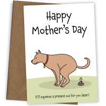 Happy Mother's Day Card from Dog | Present from the Doggy Mother's Day Card for Her - Funny Cards from Dog to Mum