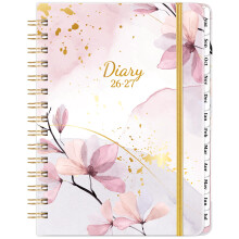 Academic Diary 2026-2027 Week to View Aug 2026-Jul 2027, Pink A5